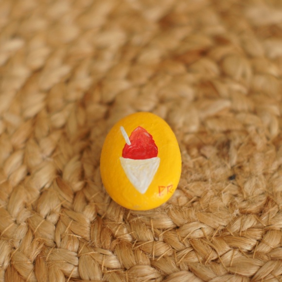 SweetArt Other - Quiero Piragua - Hand-painted Magnet River Rock from Guajataca